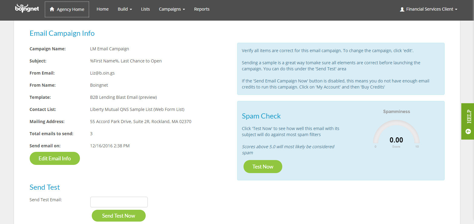 How To Send A Test Email Using Boingnet Boingnet