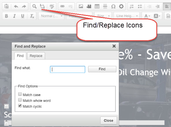 Find & Replace Icons - Template Editor June 2016 Update