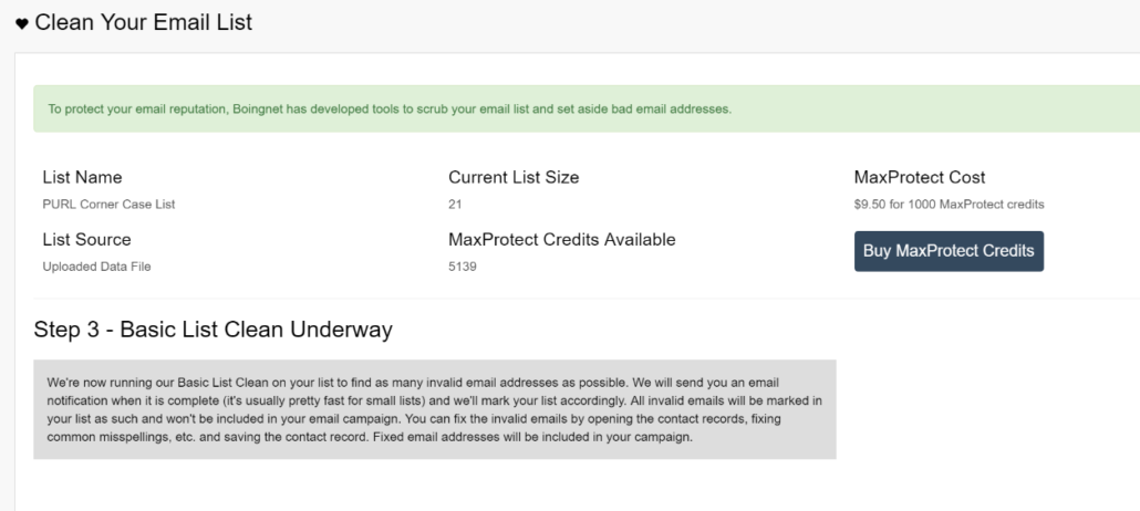 Clean Email List - Basic List Clean Underway