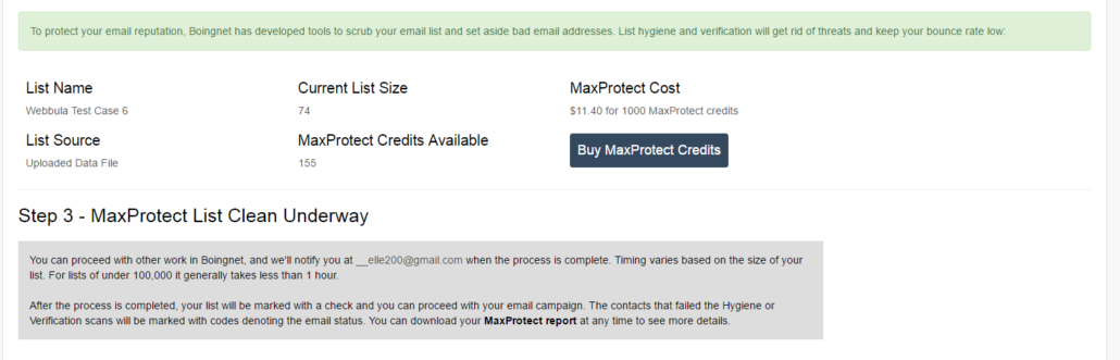 Clean Email List - MaxProtect Underway