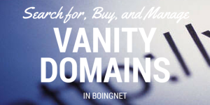 Buying Vanity Domains in Boingnet
