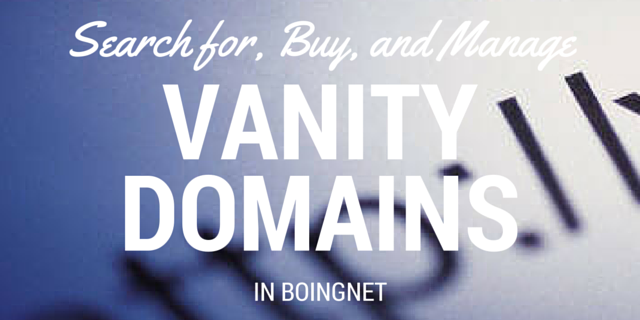 Buy Vanity Domains in Boingnet