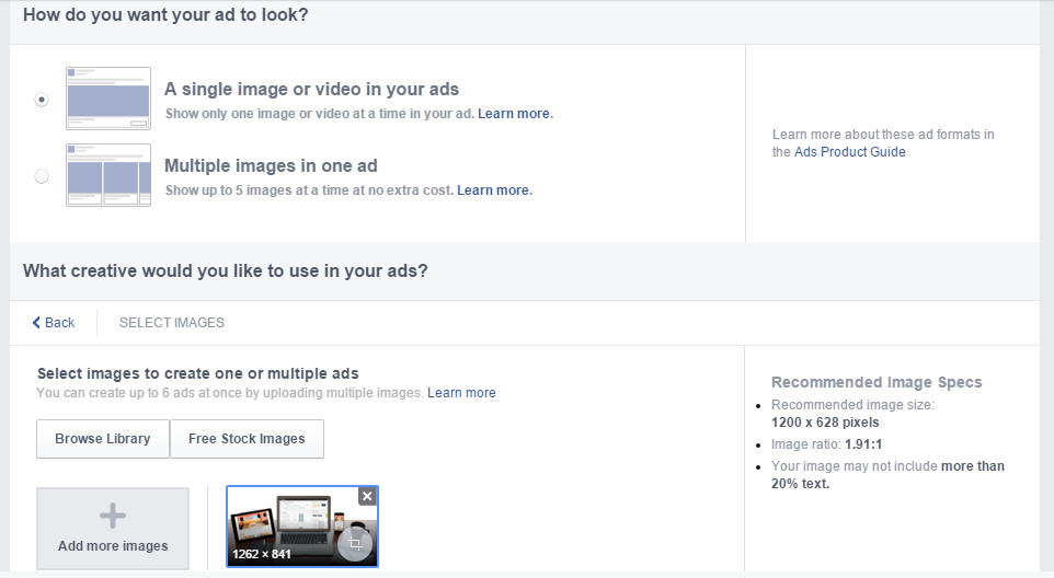 Facebook Remarketing Ad Images