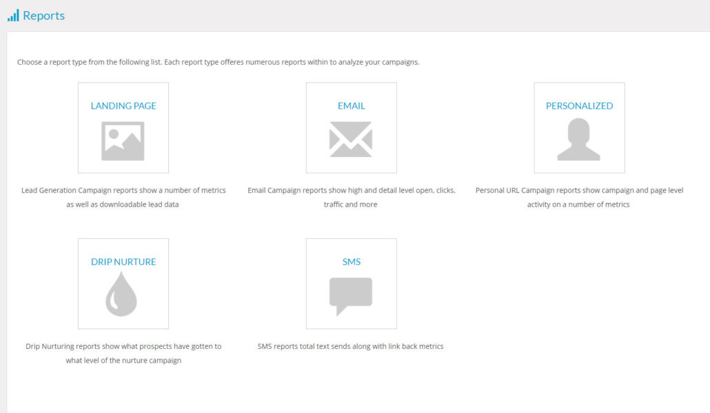 Drip Nurture Reports - New Reports Page