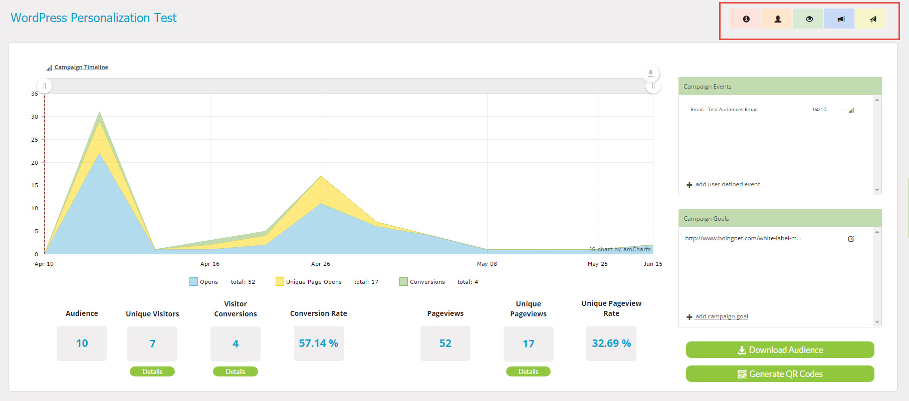 Audiences Campaign Dashboard Nav Icons